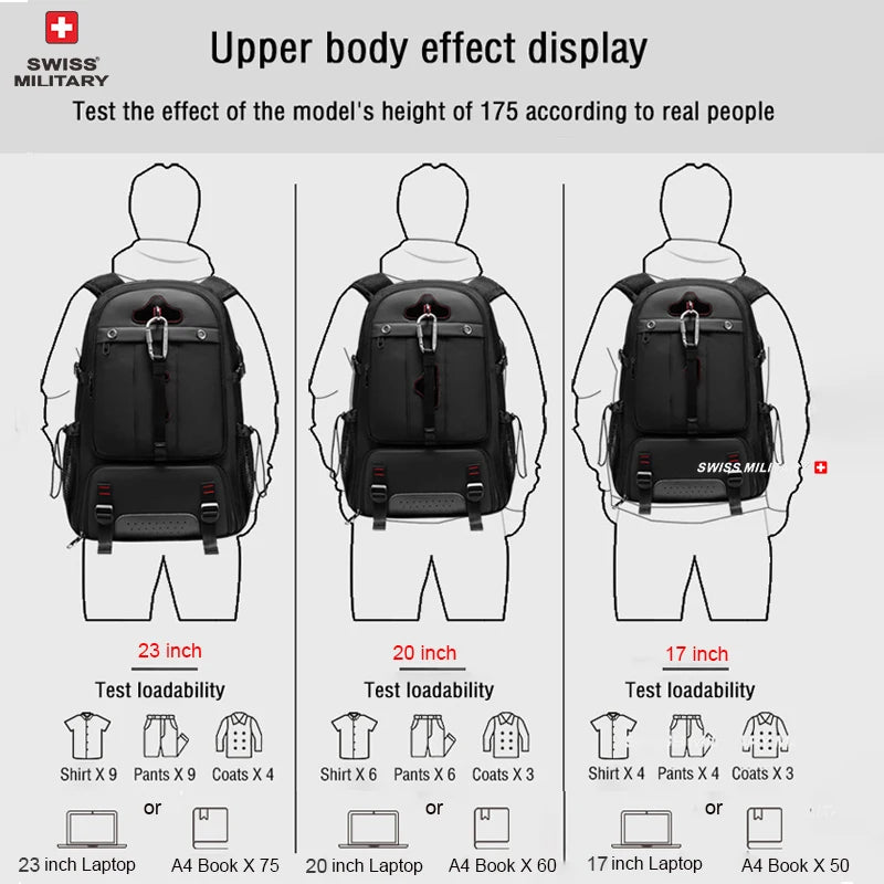 Expandable Waterproof Travel Backpack – USB, Hiking & Climbing Gear Bag