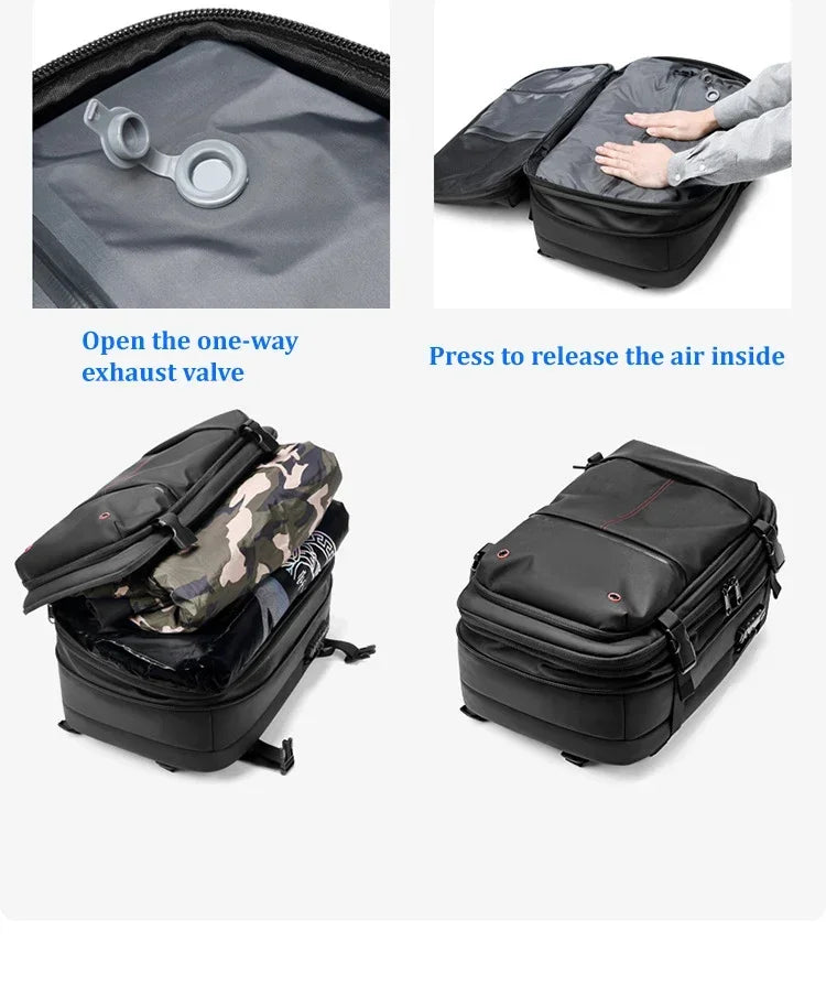 Expandable Travel Backpack With Shoes Pocket