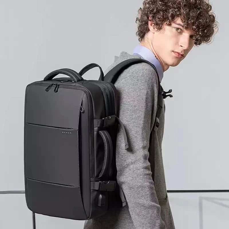 Expandable Tech Backpack – Waterproof, USB Charging, Fits 17.3" Laptop