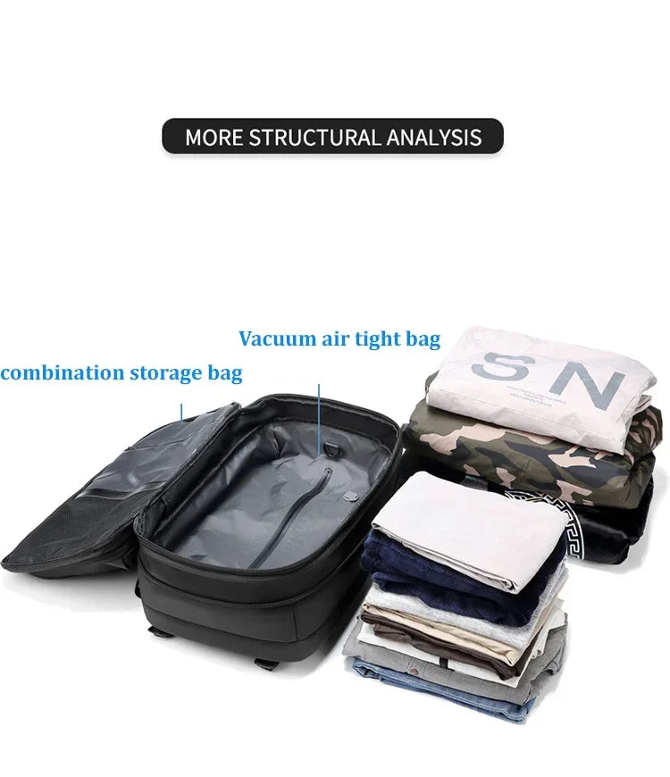 Expandable Travel Backpack With Shoes Pocket