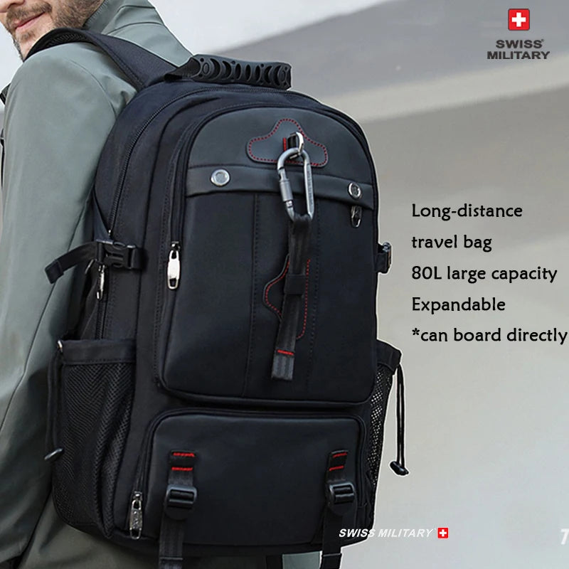 Expandable Waterproof Travel Backpack – USB, Hiking & Climbing Gear Bag
