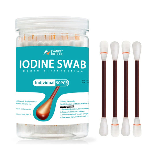 50PCS Iodine Disinfected Swabs