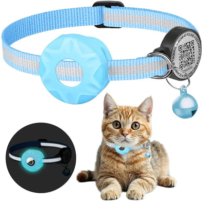 Air Tag Cat Collar & QR ID Tag