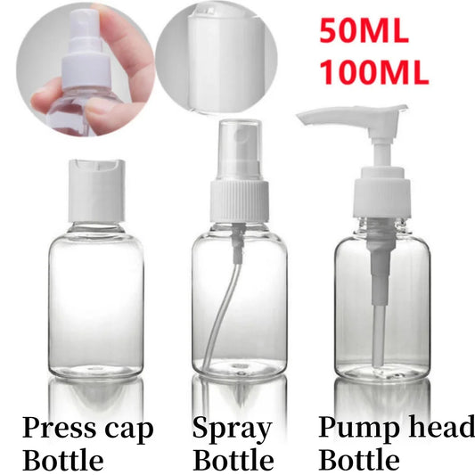 Transparent Plastic Spray Bottle | 50ml | 100ml