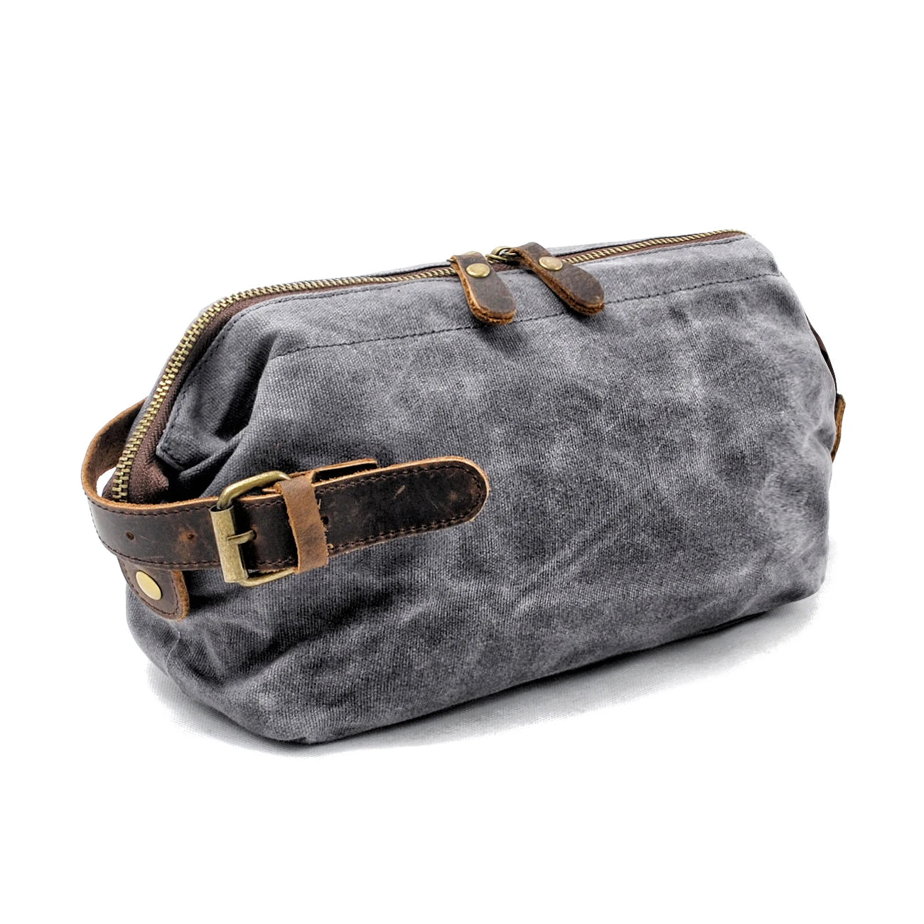 Canvas And Leather Toiletry Bag