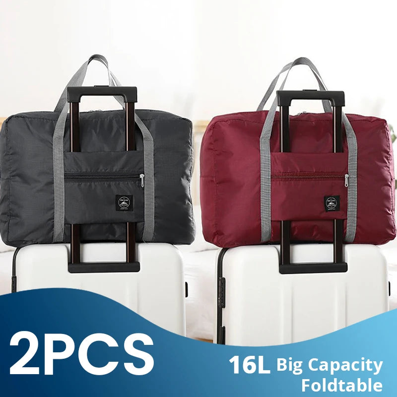 Two Pack Foldable Travel Duffel Bag