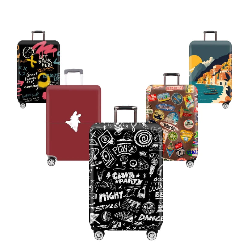 Thick Elastic Cartoon Luggage Protective Cover