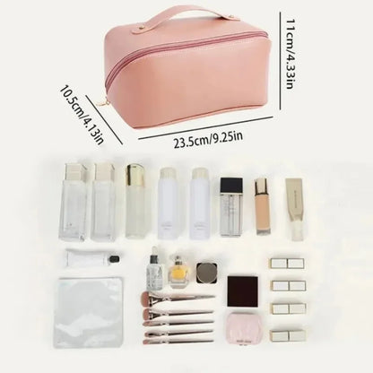 Portable PU Leather Travel Cosmetic Bag