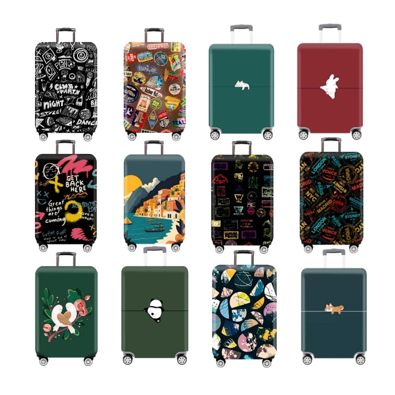 Thick Elastic Cartoon Luggage Protective Cover