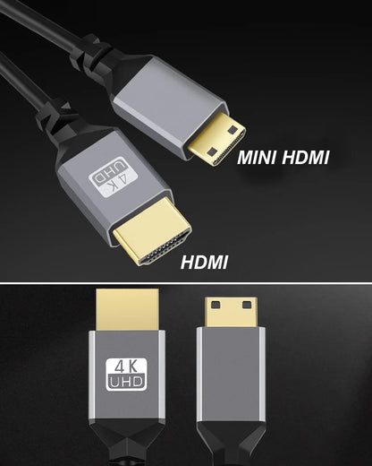 4K@60HZ 0.5-2.4M Micro mini HDMI-Compatible TO HDMI Minihdmi Microhdmi Coiled Extension Flexible Spiral Cable