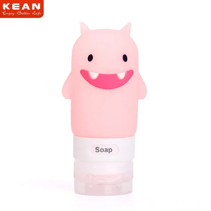 Portable Cute Cartoon Bear Penguin Animal Silicone Travel Bottle