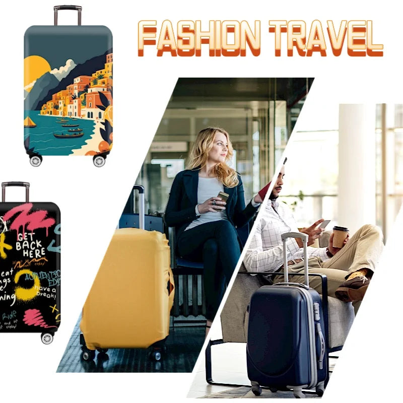 Thick Elastic Cartoon Luggage Protective Cover