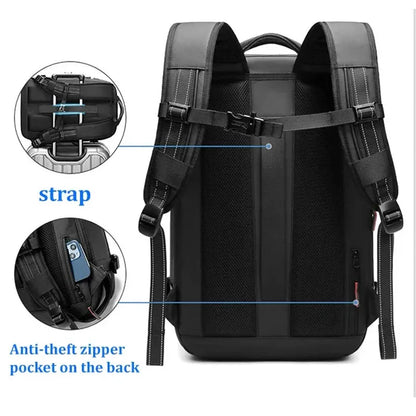 Expandable Travel Backpack With Shoes Pocket