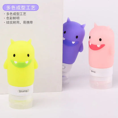 Portable Cute Cartoon Bear Penguin Animal Silicone Travel Bottle