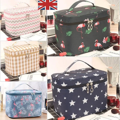 Large Capacity Cosmetic Bag with Zipper