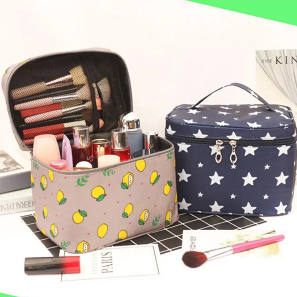 Large Capacity Cosmetic Bag with Zipper