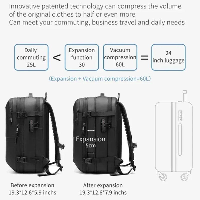 Travel Men Expanded 17.3 Inch Laptop Backpack