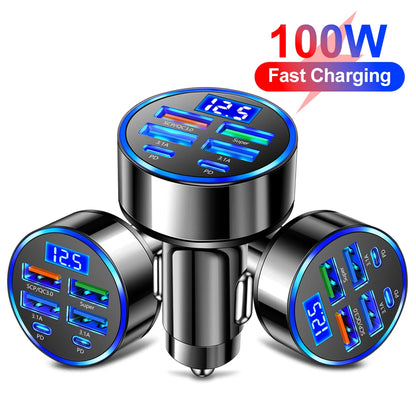 100W 6 Ports Car Charger