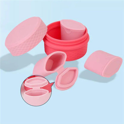 Silicone Travel Bottle with Spoon and 3 Small Dispensers