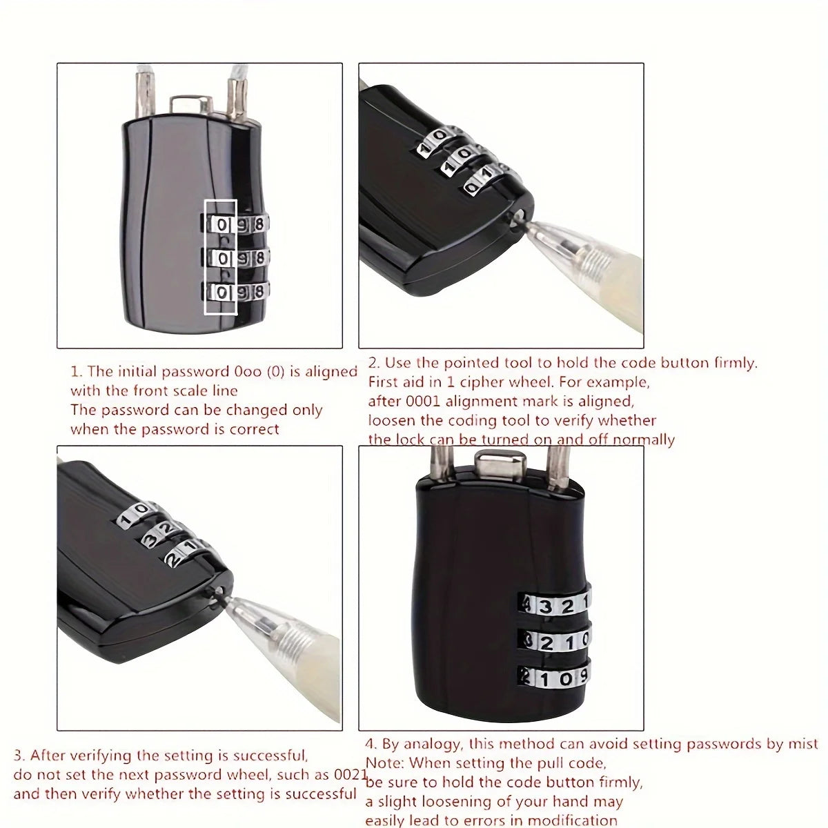 1pc Luggage Travel Lock